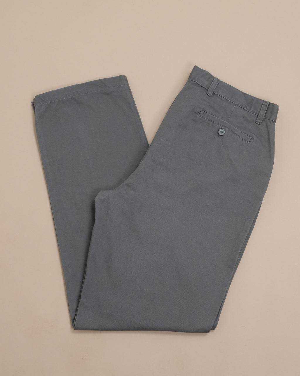 Gray Cotton Twill Pants