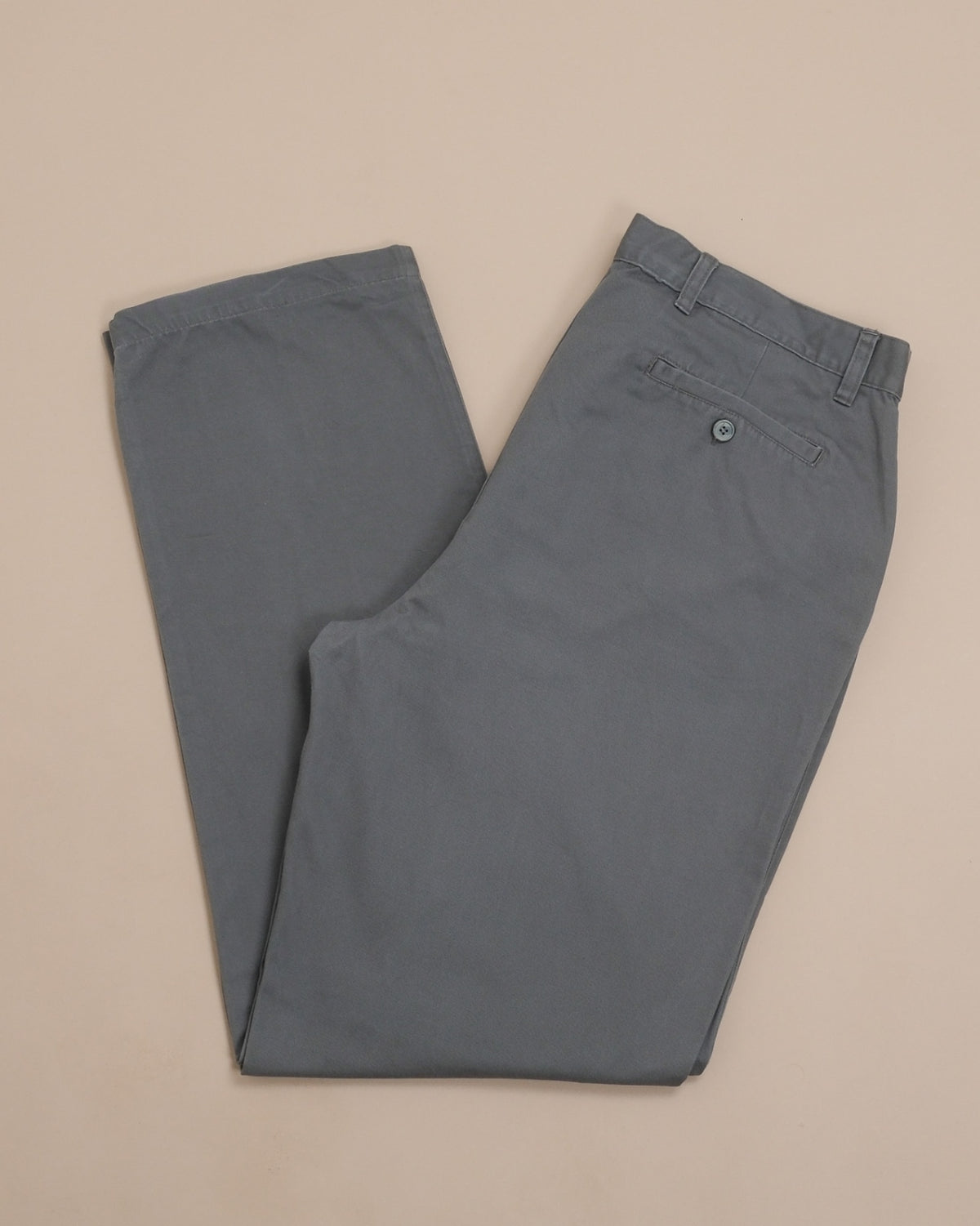 Gray Cotton Twill Pants