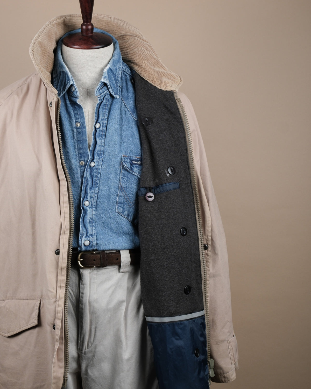 Beige Cotton Coat