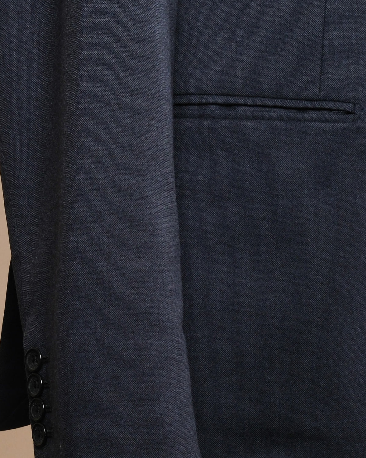 Navy Fine Worsted Wool Sports Jacket