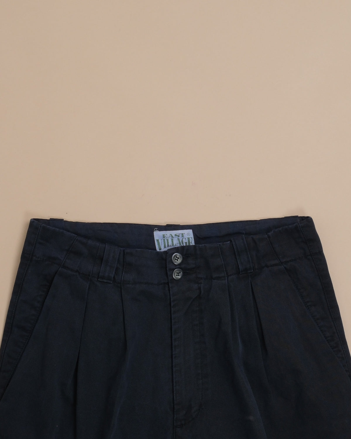 Navy Blue Cotton Twill Pants