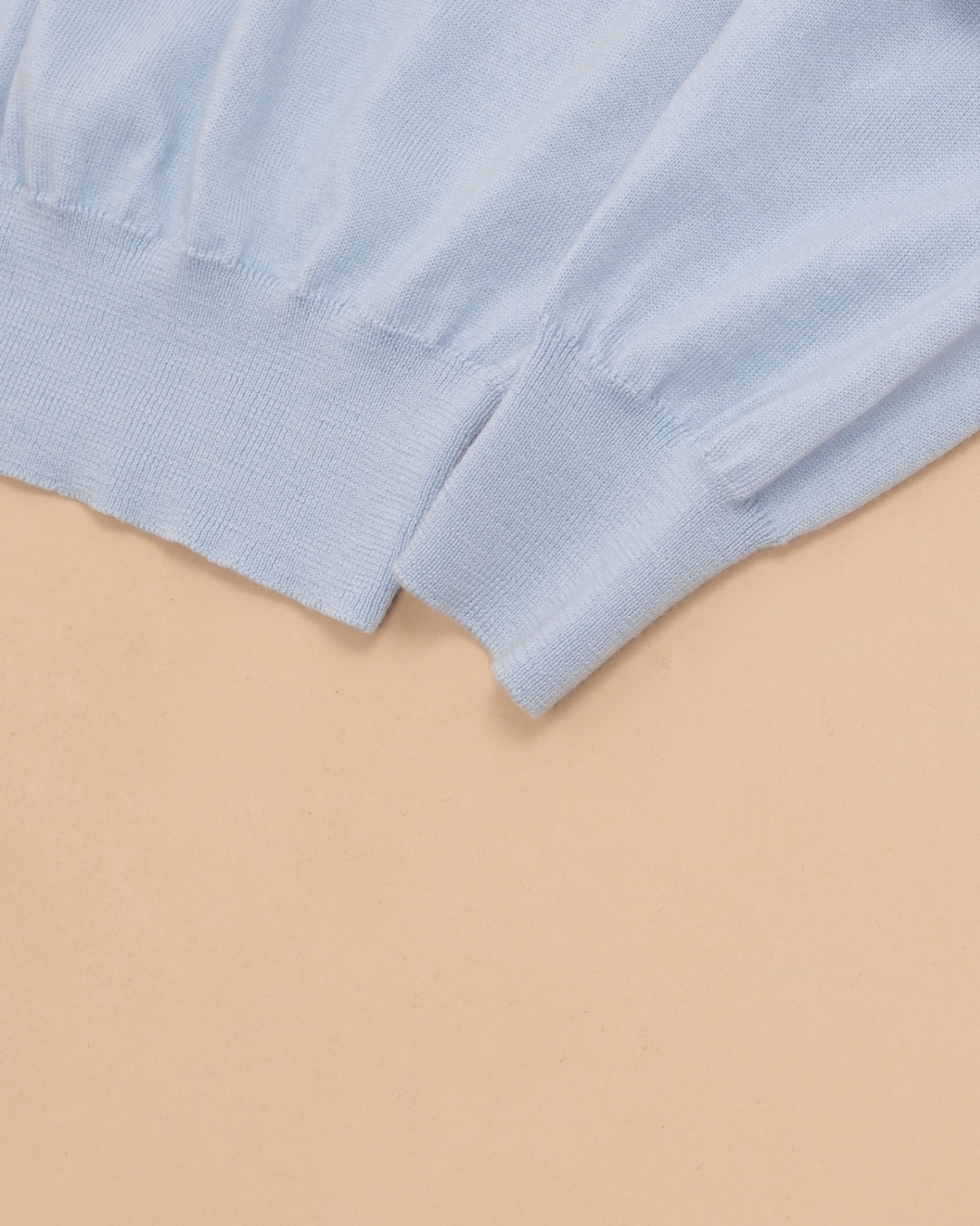 Sky Blue Virgin Wool Rollneck