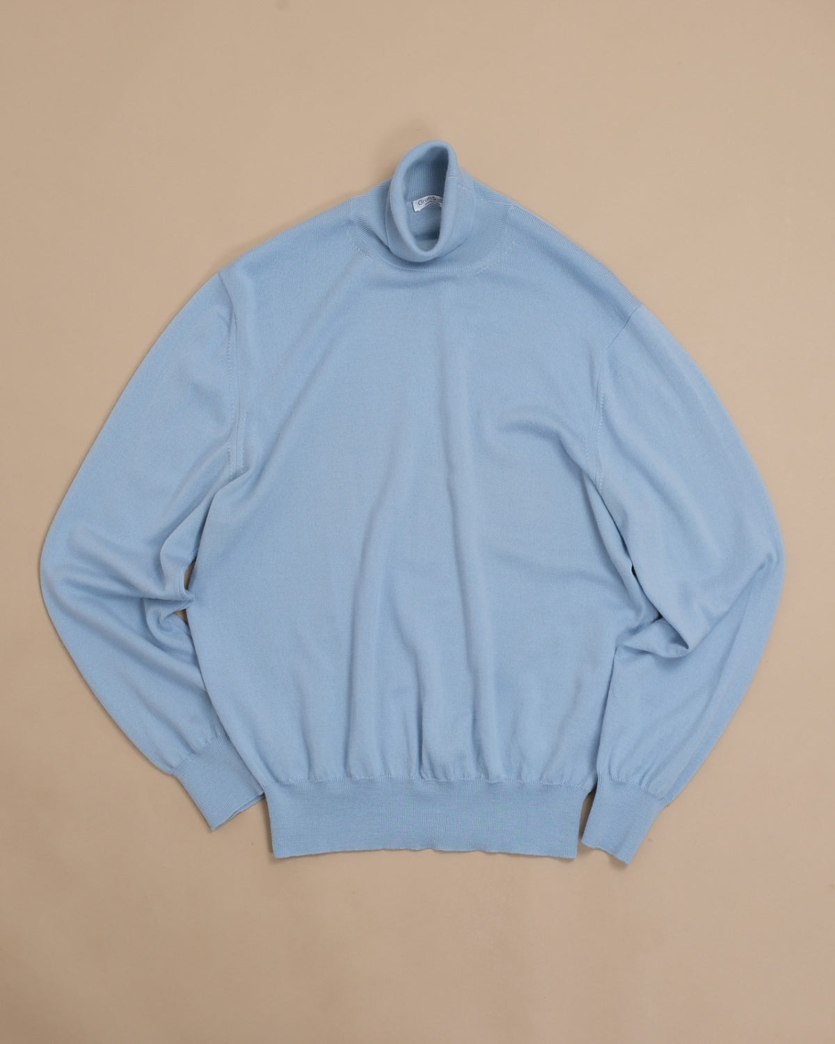 Sky Blue Virgin Wool Rollneck