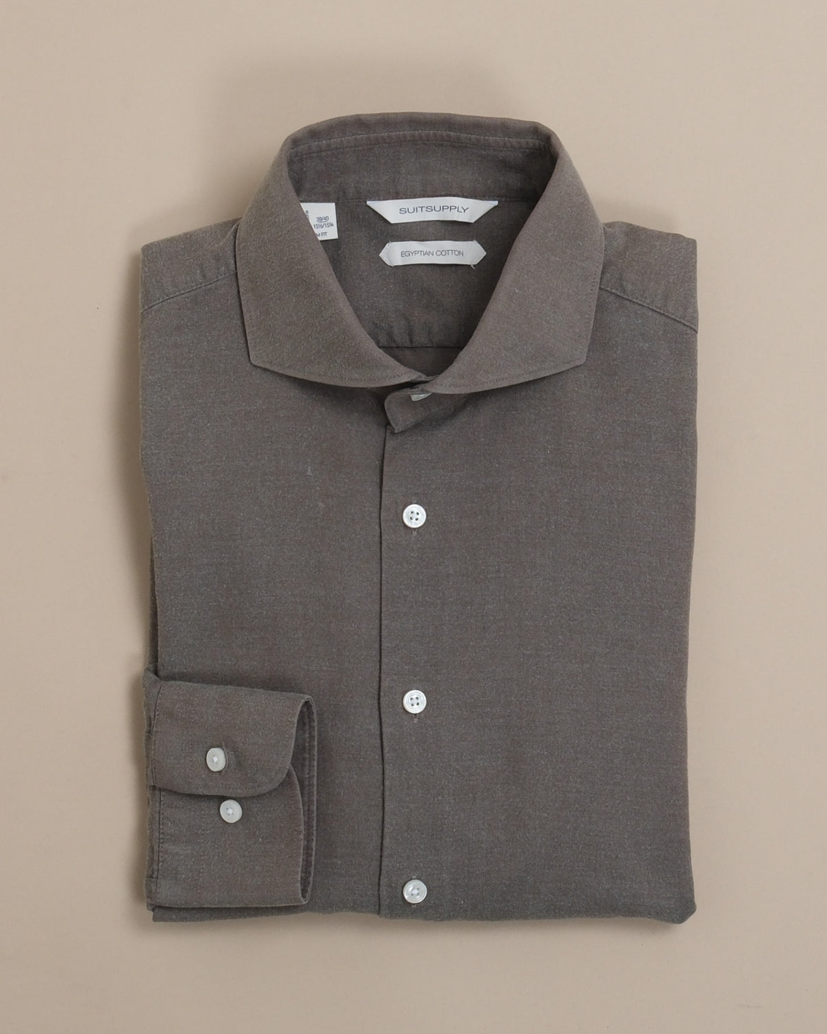 Olive Cotton Flanel Shirt
