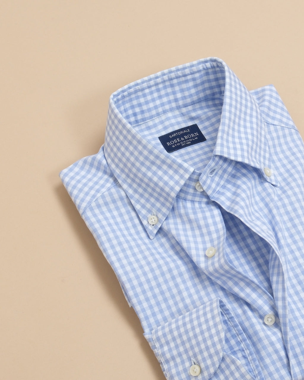 White/Blue Gingham Royal Oxford BD. Shirt