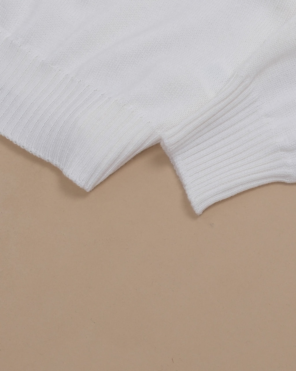 Off-White Virgin Wool Raglan Sweater