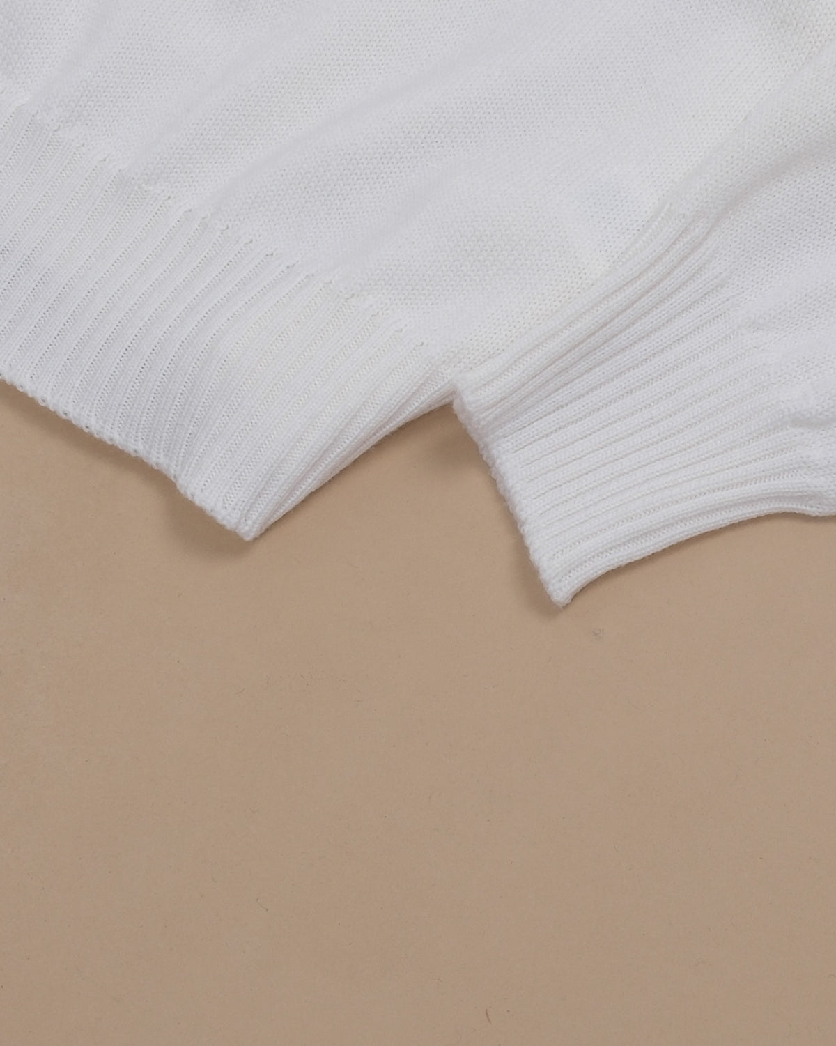 Off-White Virgin Wool Raglan Sweater