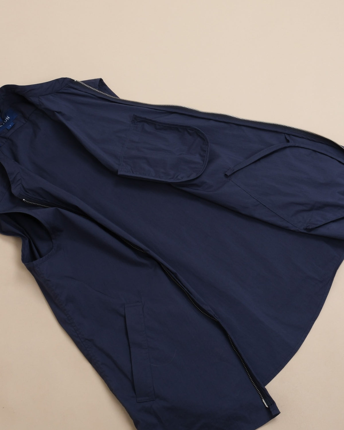 Navy Nylon Unlined Gilet