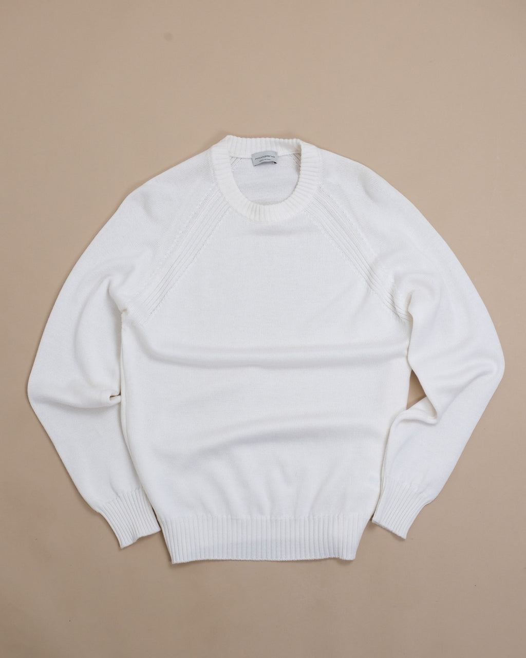 Off-White Virgin Wool Raglan Sweater