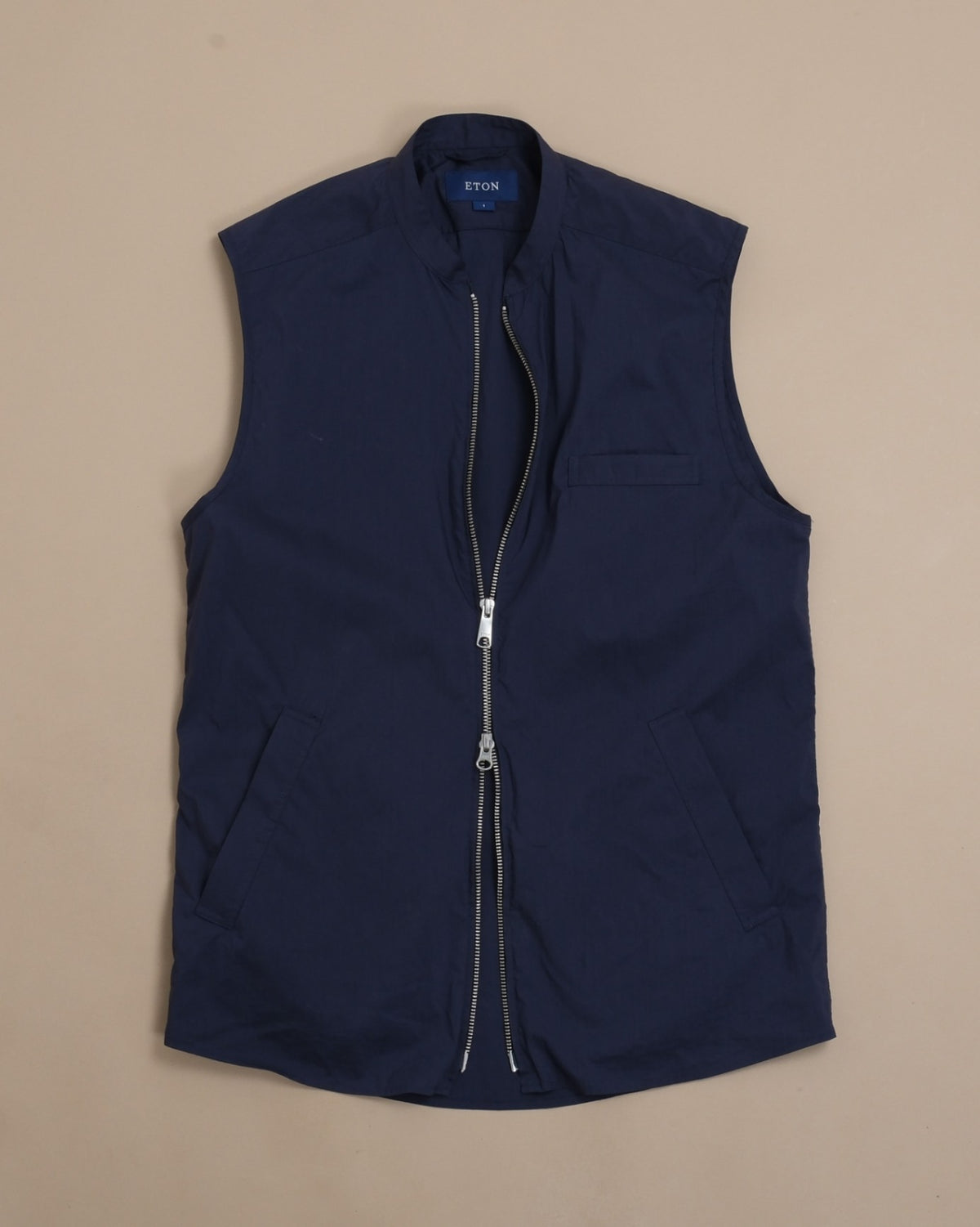Navy Nylon Unlined Gilet