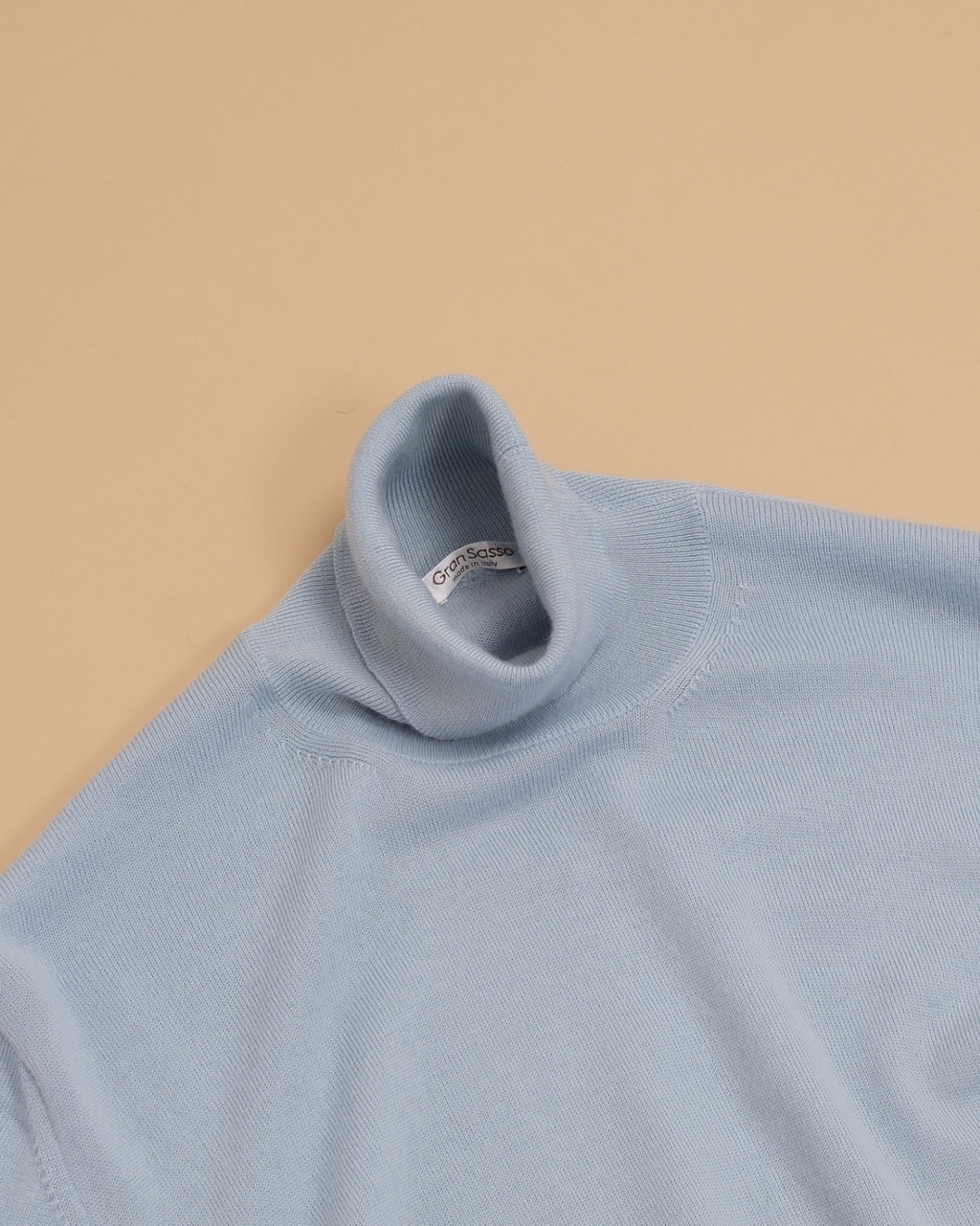 Sky Blue Virgin Wool Rollneck