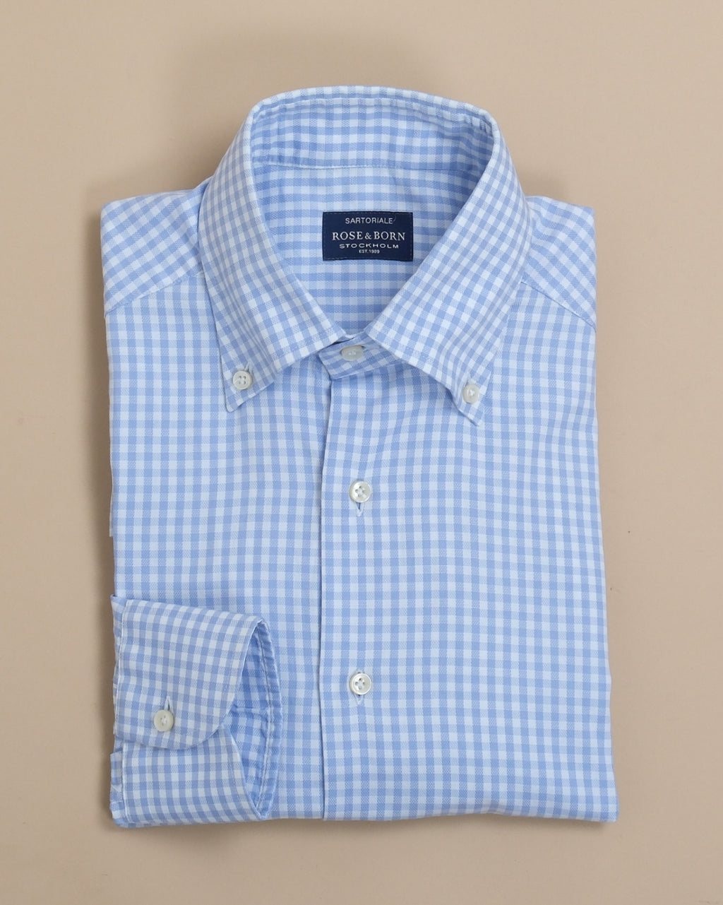 White/Blue Gingham Royal Oxford BD. Shirt