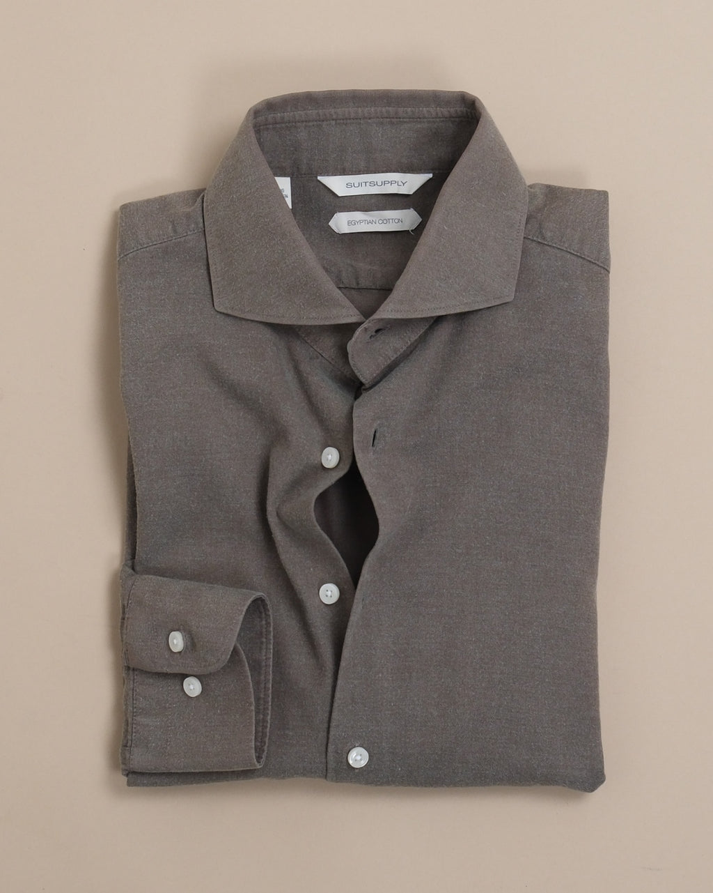 Olive Cotton Flanel Shirt