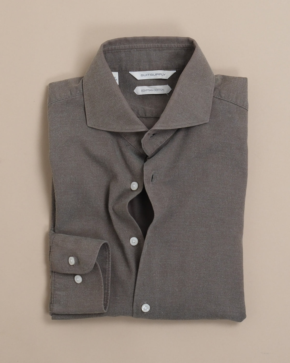 Olive Cotton Flanel Shirt