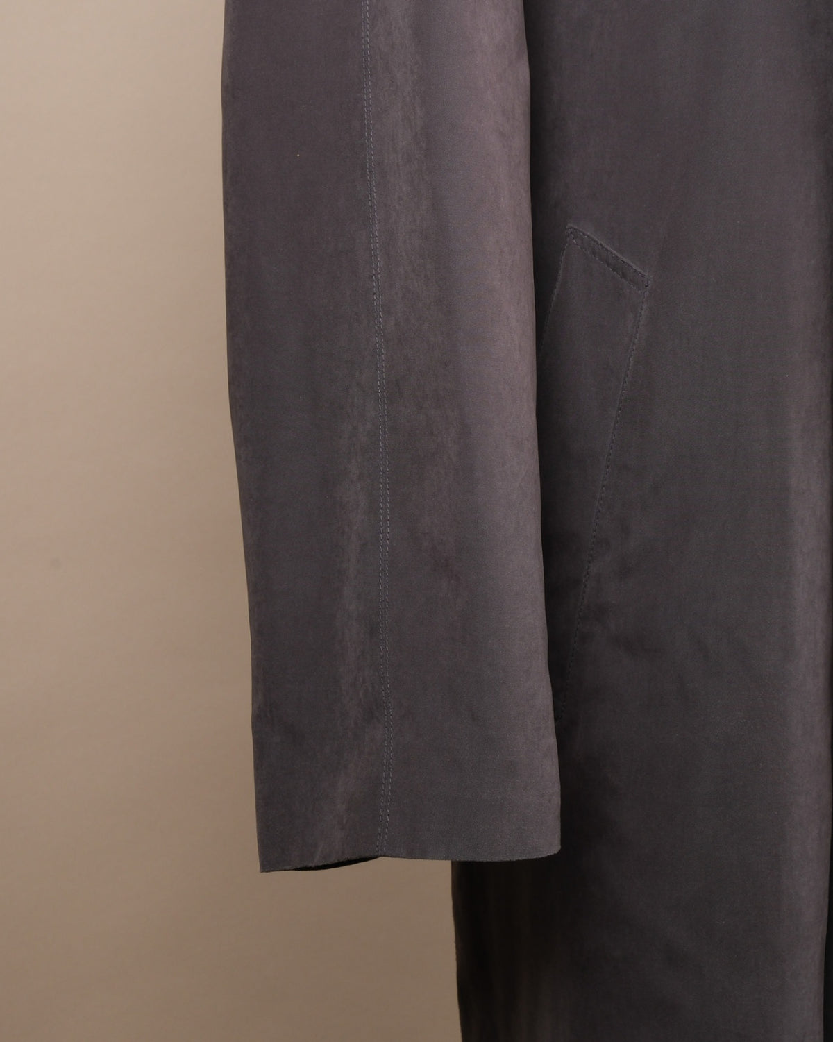 Dark Brown Suede Trench Coat