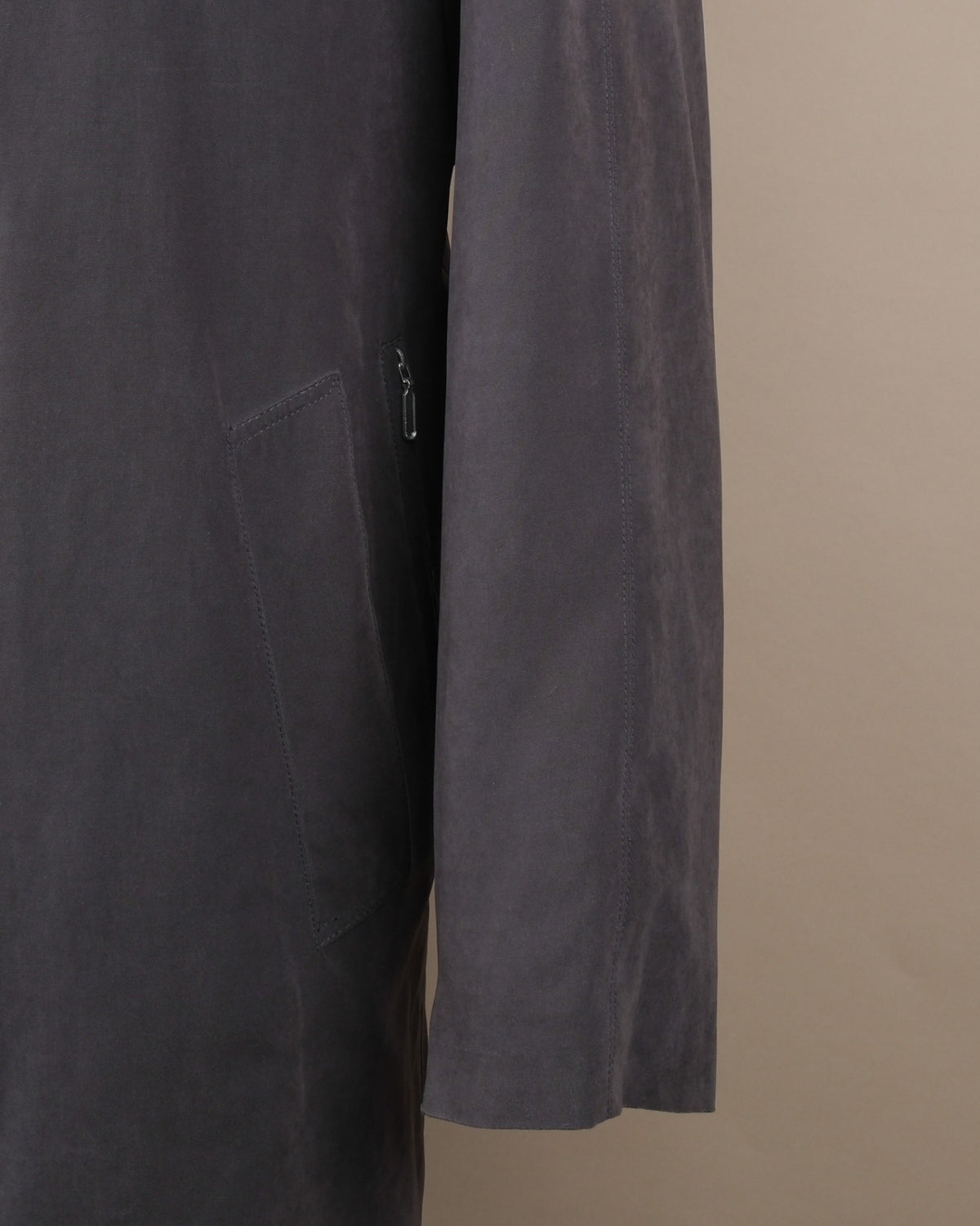 Dark Brown Suede Trench Coat
