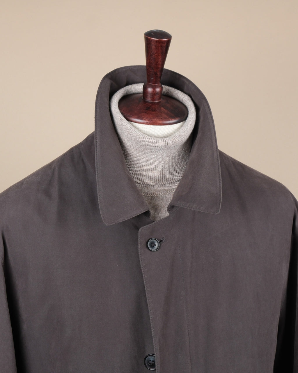 Dark Brown Suede Trench Coat