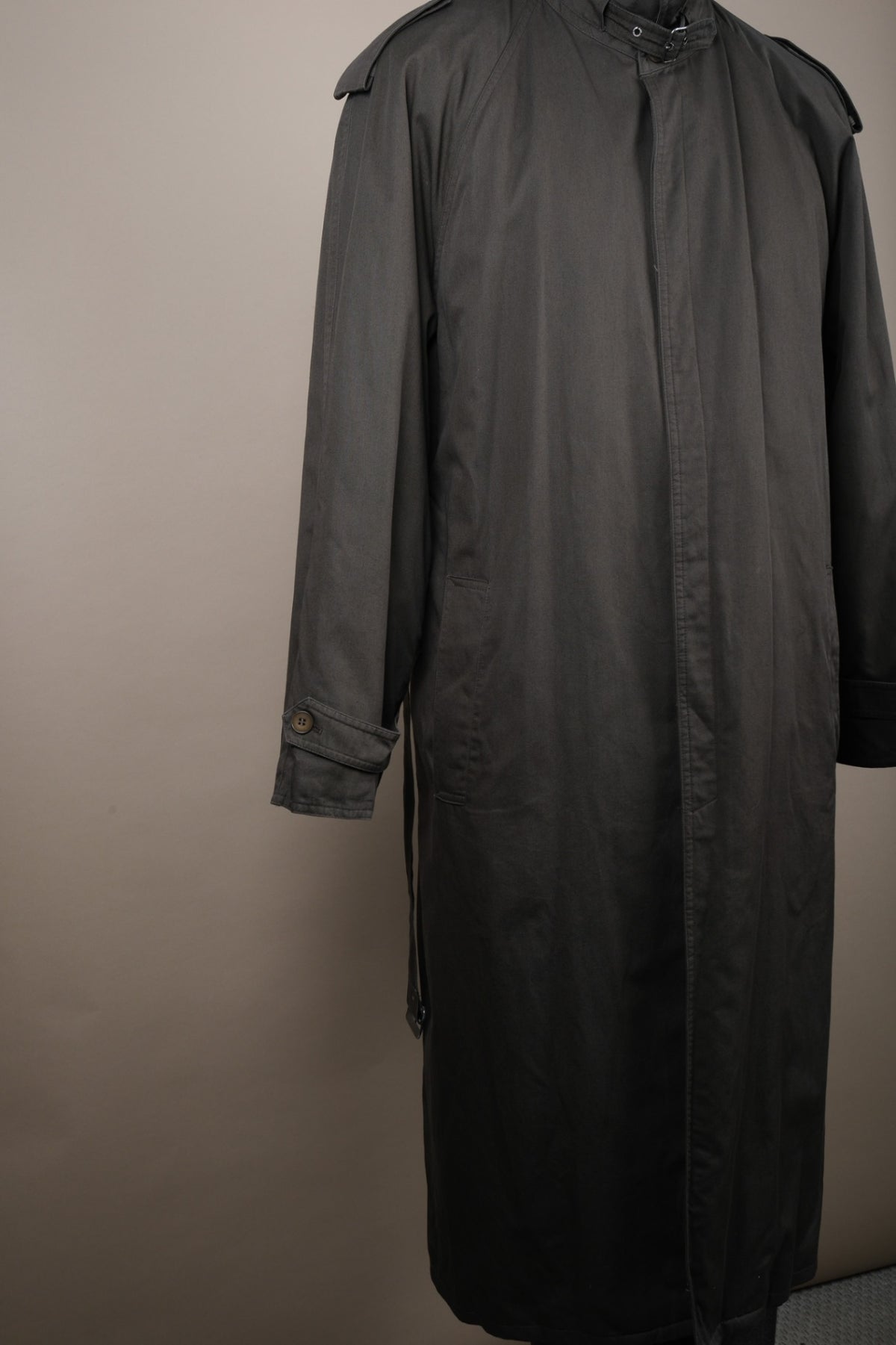 Dark Olive Cotton Trench Coat