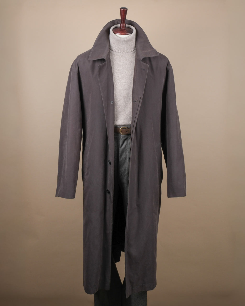 Dark Brown Suede Trench Coat