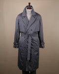 Gray Cotton Blend Trench Coat