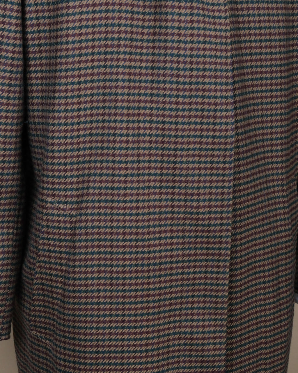 Beige/Brown Wool Overcoat