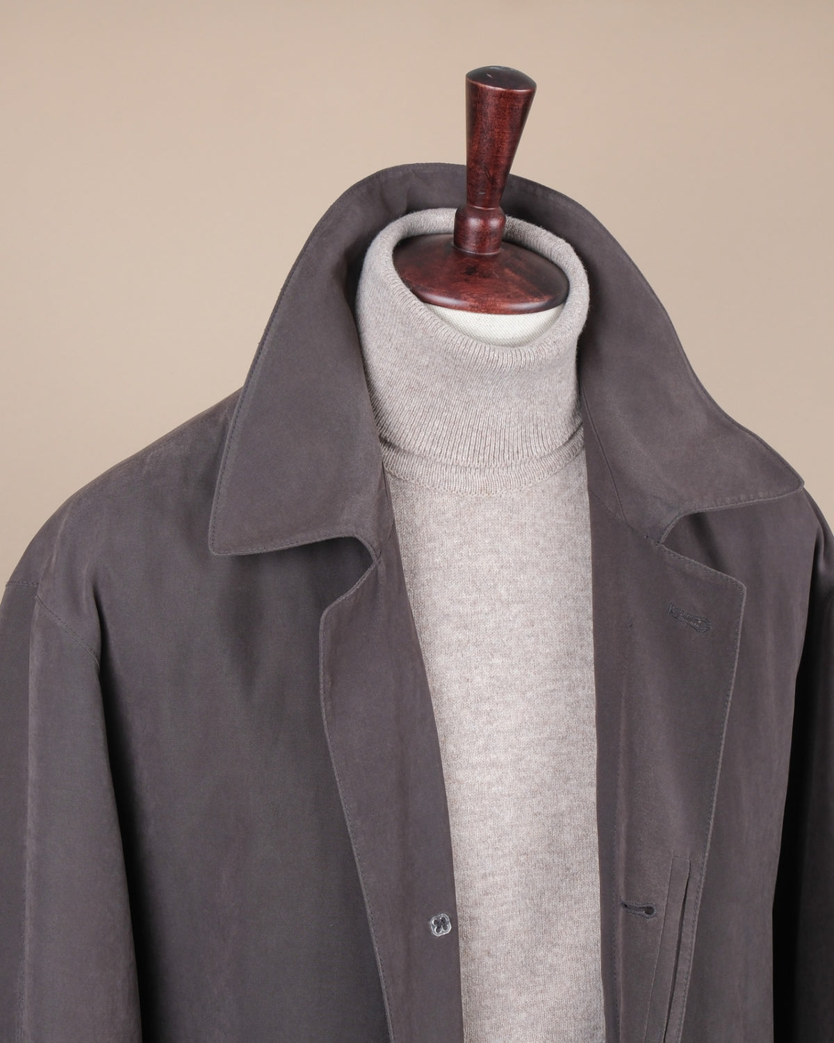Dark Brown Suede Trench Coat