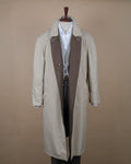 Beige/Brown Wool Overcoat