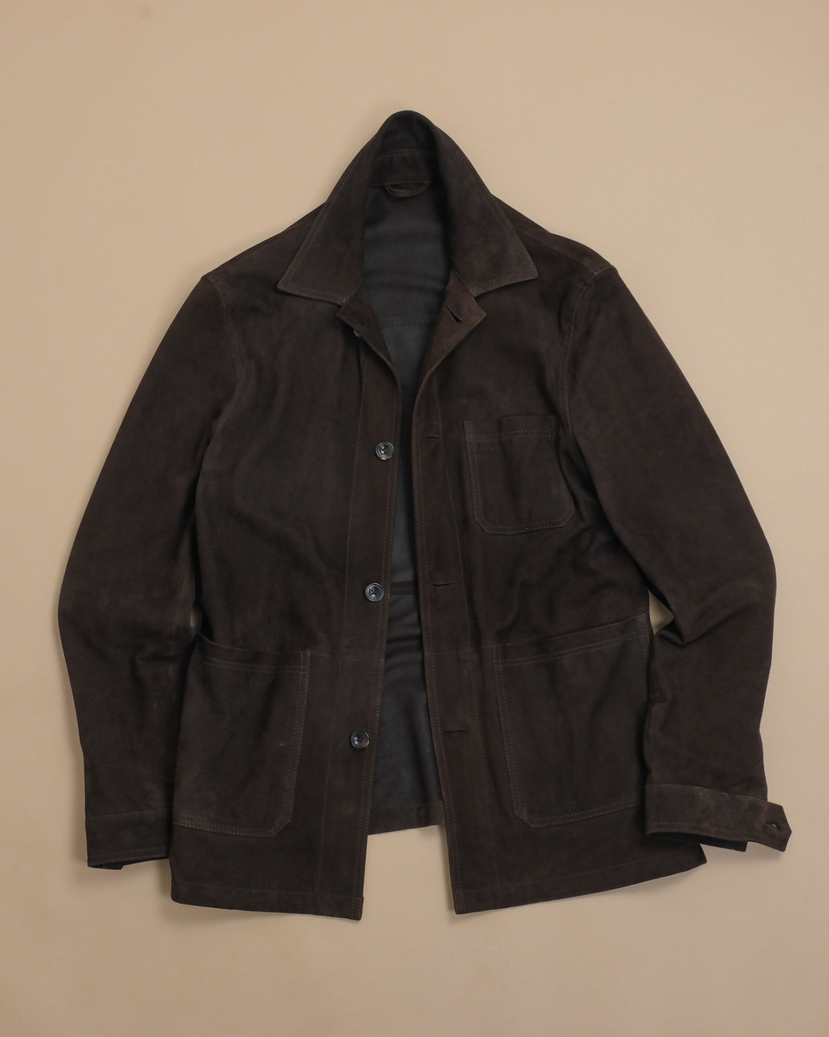 Dark Brown Suede Overshirt