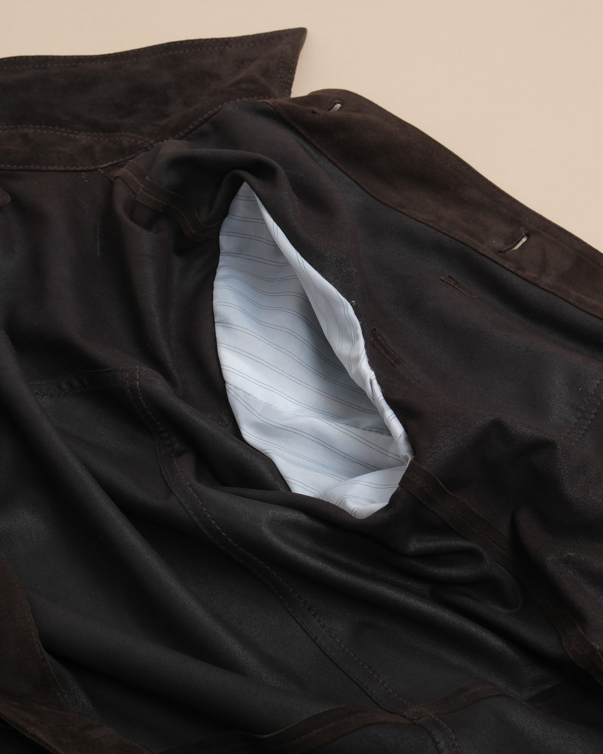 Dark Brown Suede Overshirt