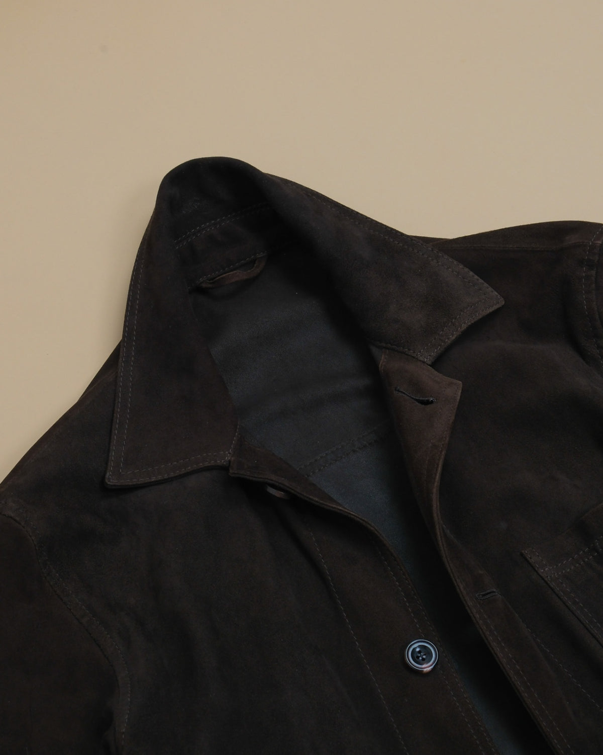 Dark Brown Suede Overshirt
