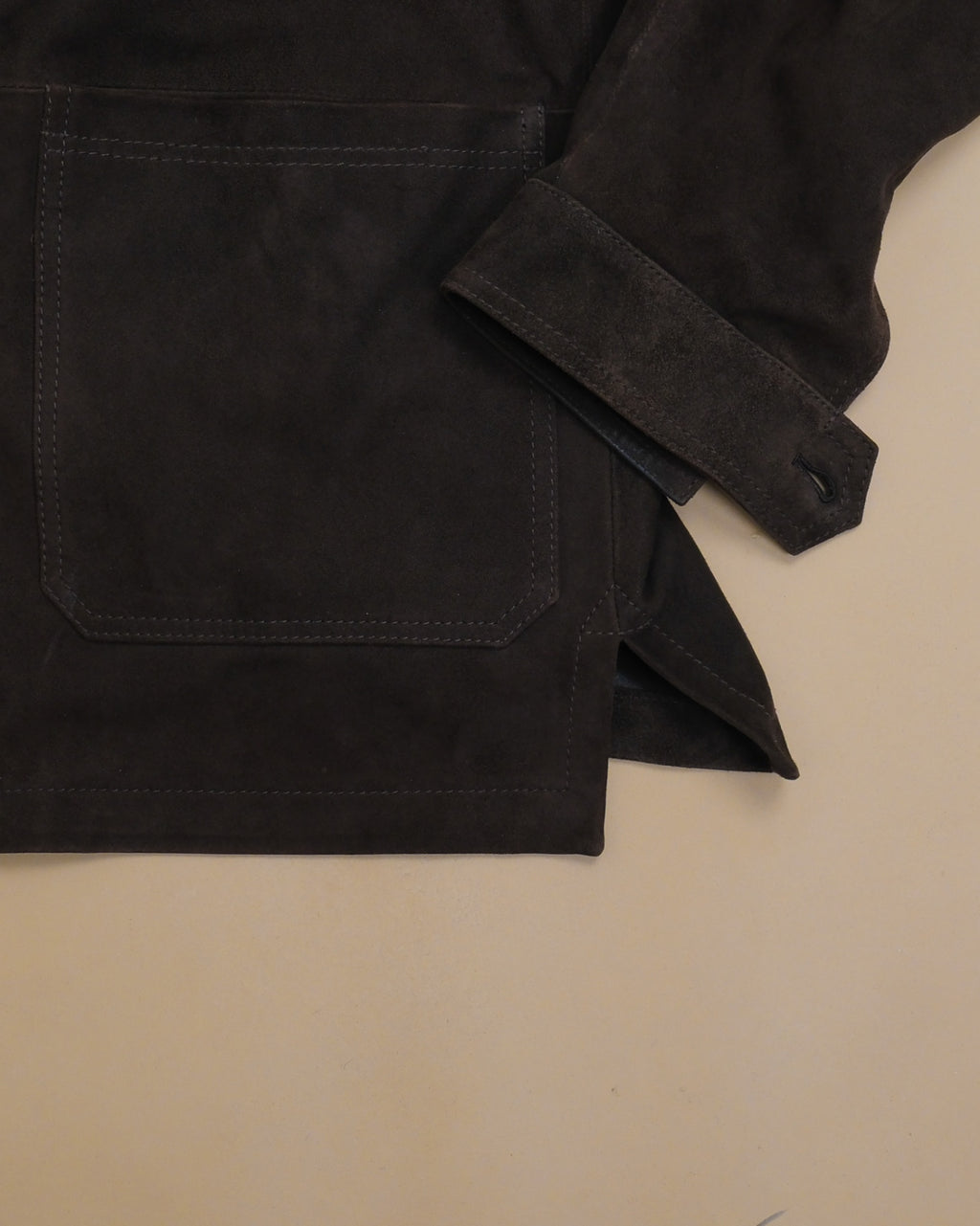 Dark Brown Suede Overshirt