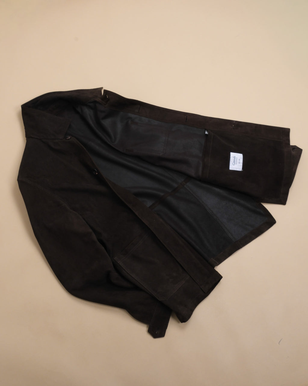 Dark Brown Suede Overshirt