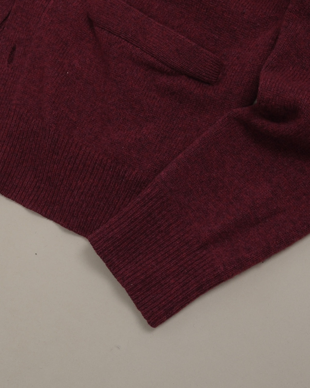 Burgundy Lambswool Cardigan