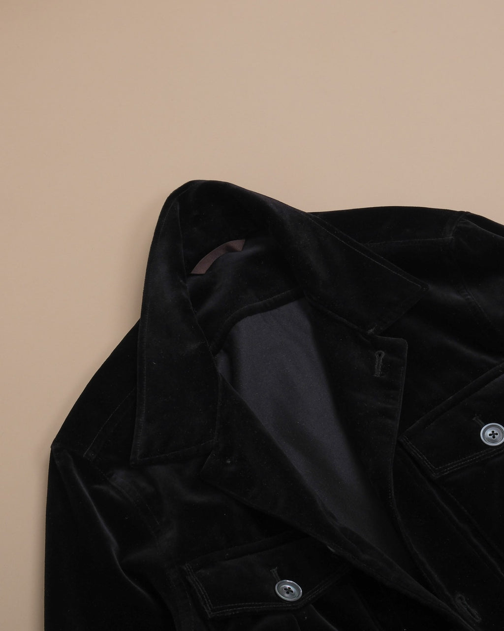 Black Pontoglio Velvet Overshirt