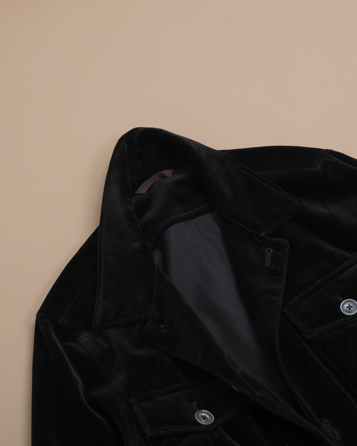Black Pontoglio Velvet Overshirt