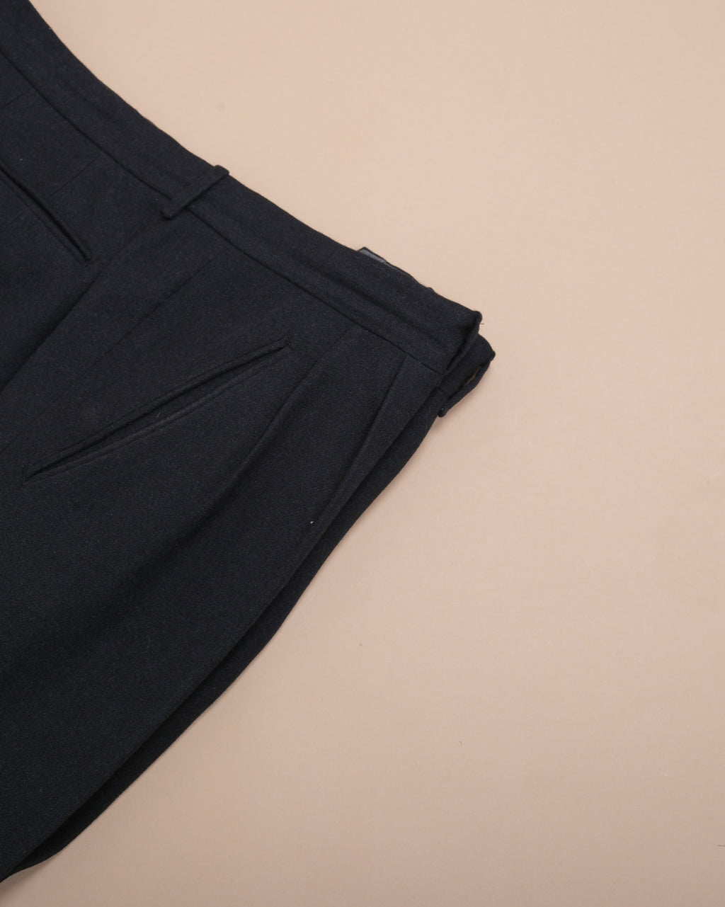 Black Wool blend Trousers