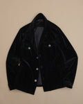 Black Pontoglio Velvet Overshirt