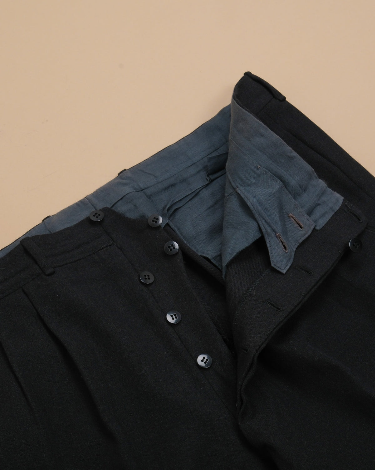 Black Wool blend Trousers