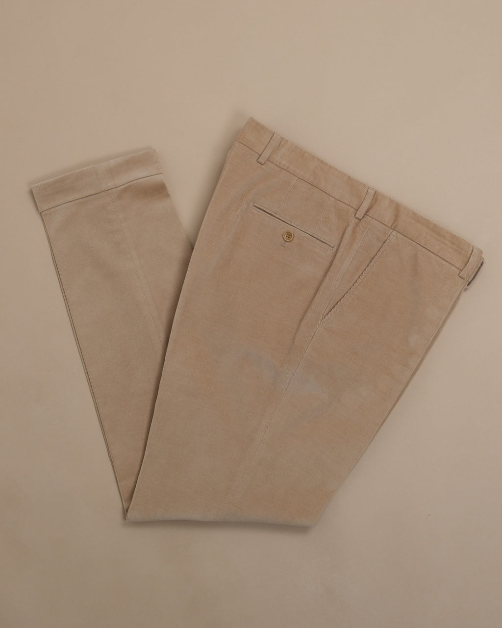 Sand Cotton Corduroy Trousers