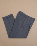 Mid Grey Herringbone High-Rise Pleated Trousers
