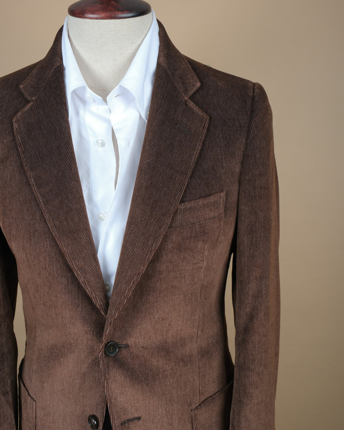 Dark Brown Cotton Corduroy Sports Jacket