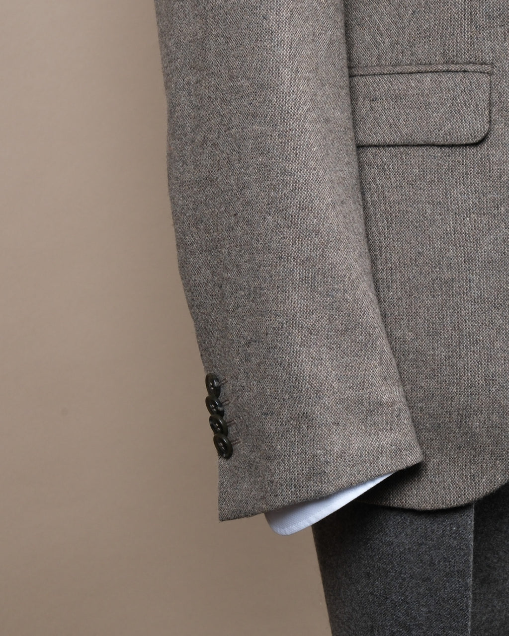 Greige Wool Sports Jacket