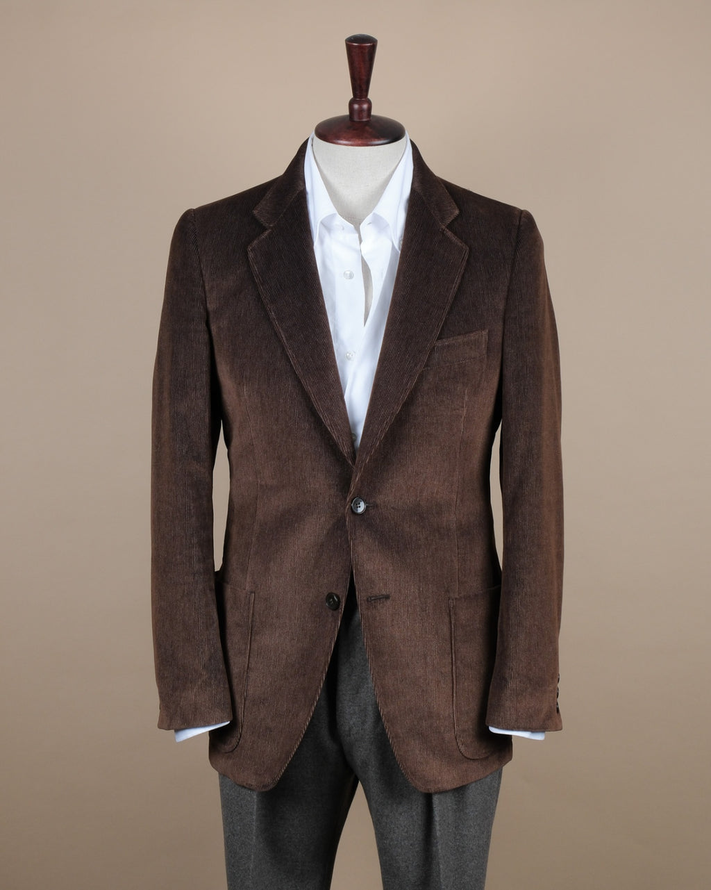 Dark Brown Cotton Corduroy Sports Jacket