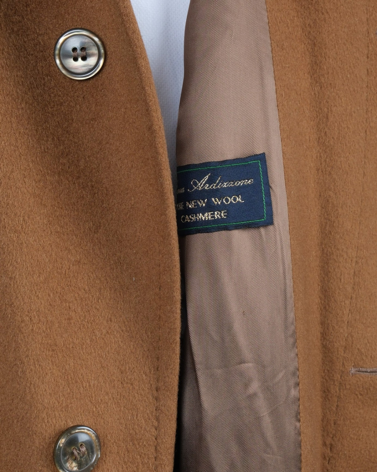 Dark Camel Wool/Cashmere Raglan Coat