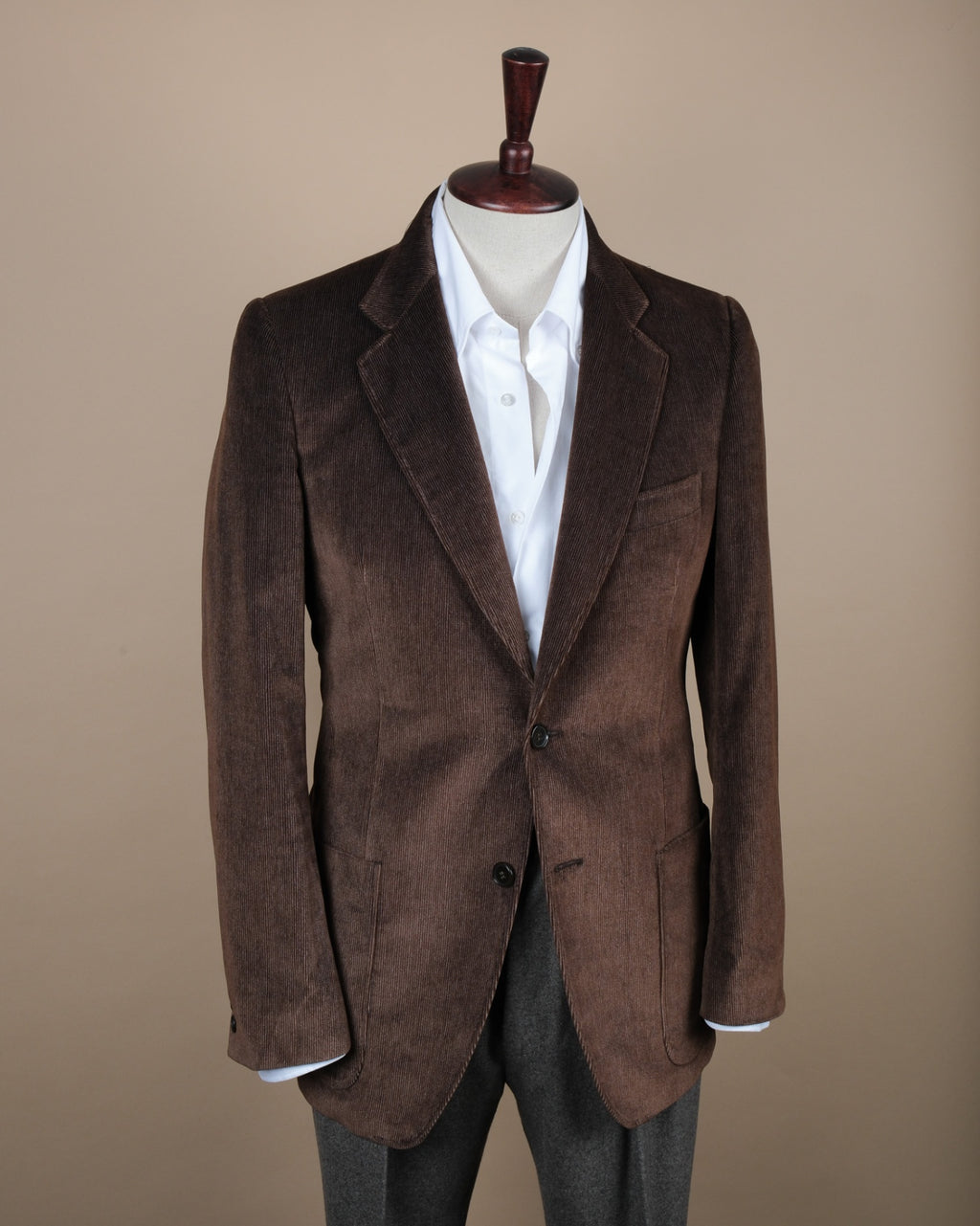 Dark Brown Cotton Corduroy Sports Jacket