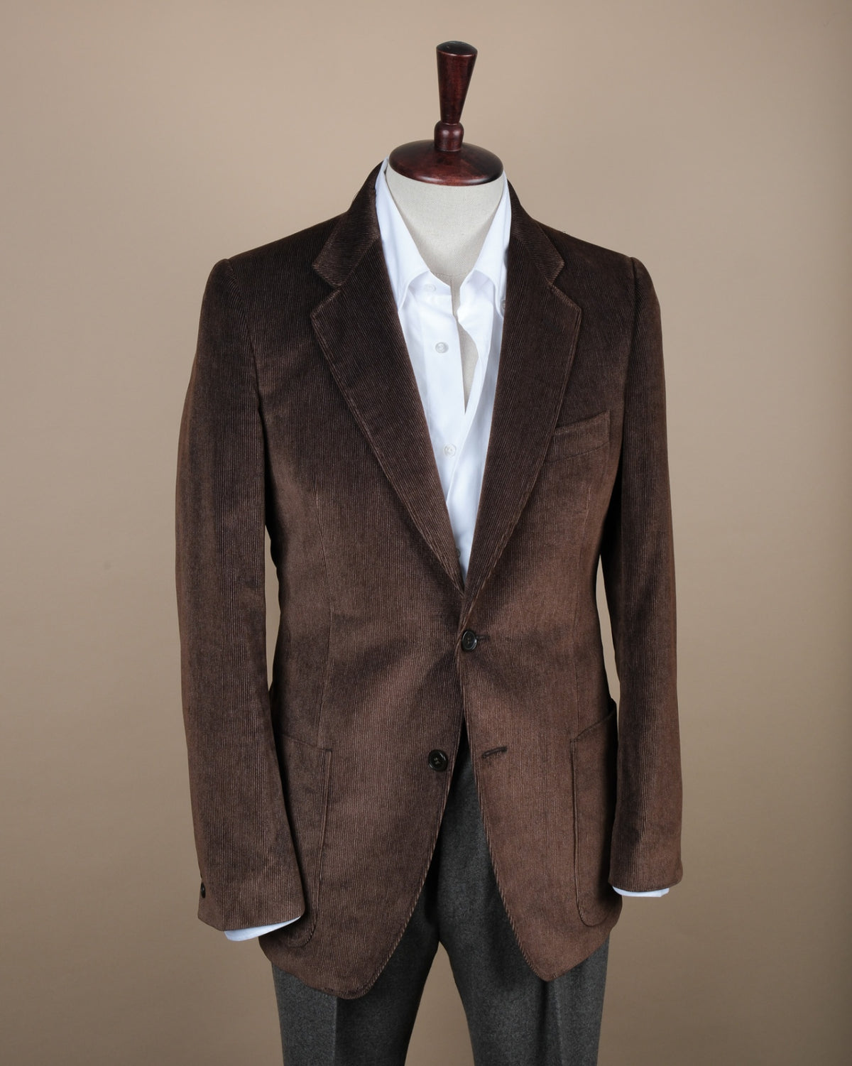 Dark Brown Cotton Corduroy Sports Jacket