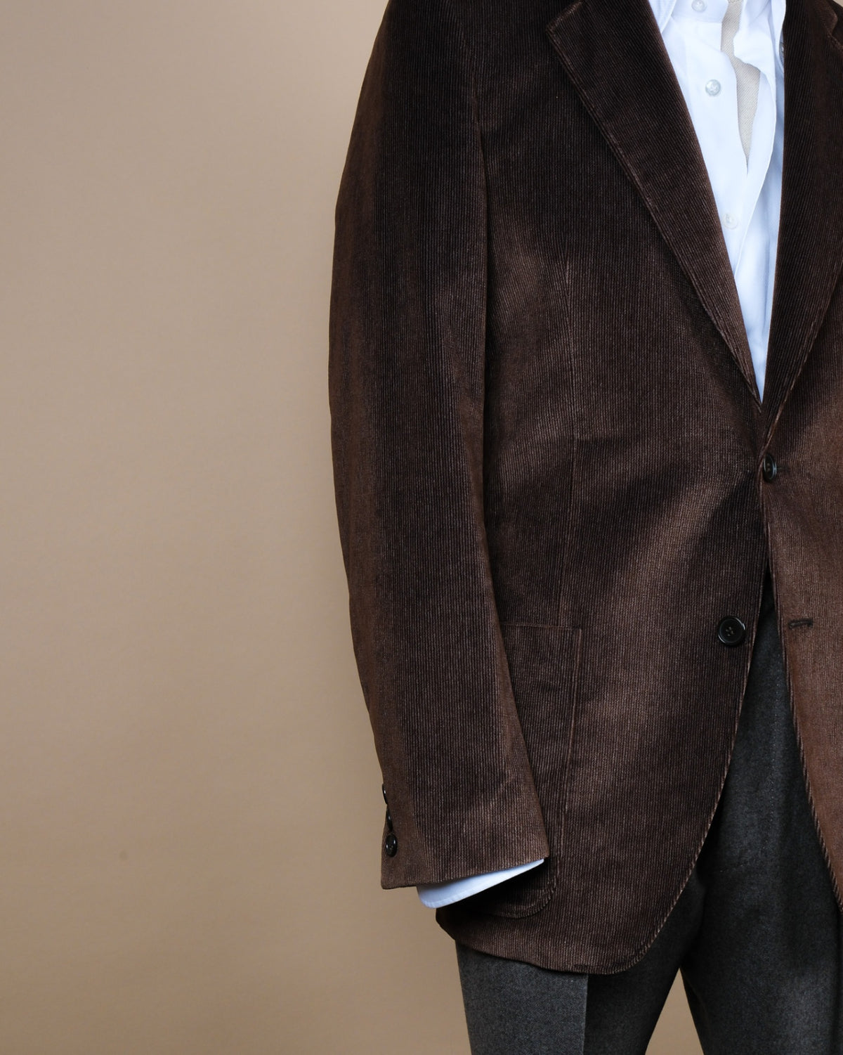 Dark Brown Cotton Corduroy Sports Jacket
