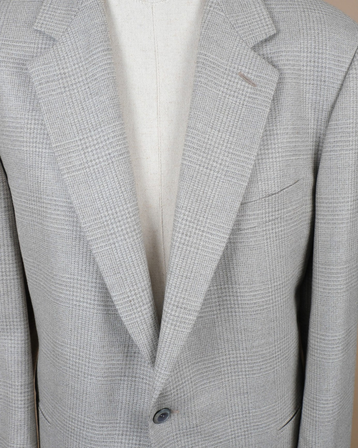 Light Gray Wool Blend Blazer