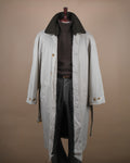 Light Beige Cotton Twill Trench Coat