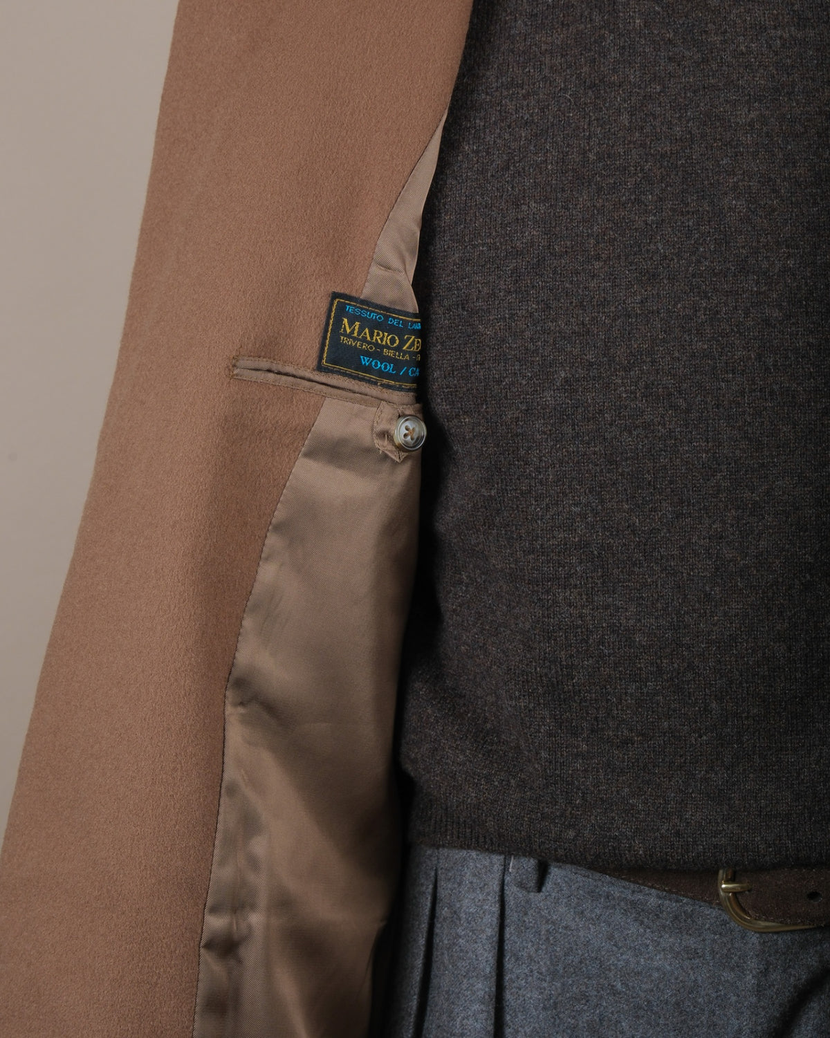 Dark Camel Wool/Cashmere Sports Jacket